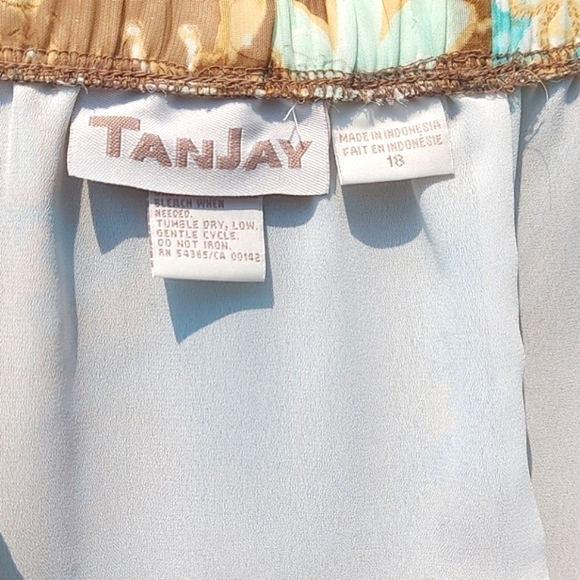 TanJay Teal floral midi skirt - Picture 5 of 8